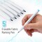 Fabric Markers for Sewing, 5 Pack, Blue, Erasable, Water Soluble Fabric Marker, Fabric Pens for Sewing Erasable, Washable Fabric Marker, Water Soluble Pen, Fabric Marking Pens for Sewing